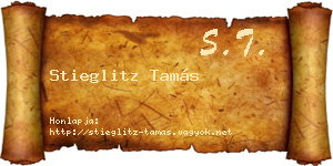 Stieglitz Tamás névjegykártya